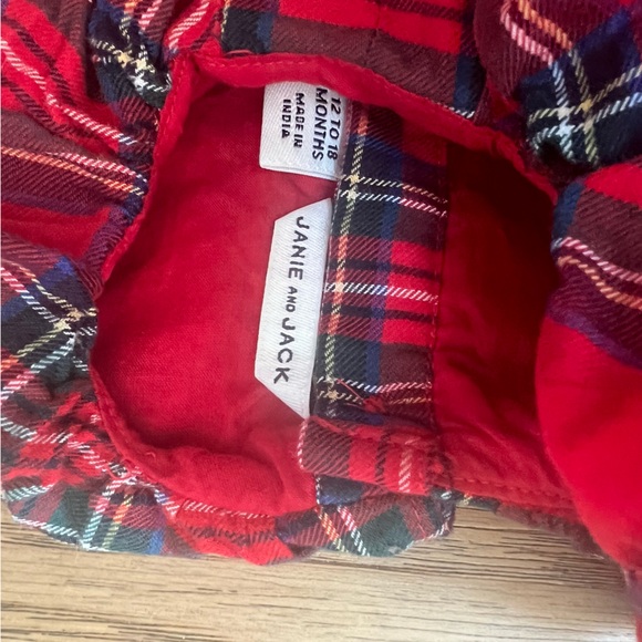 Janie and Jack Toddler Girl Holiday Plaid Set - Excellent Condition - Worn 1x - Picture 4 of 4